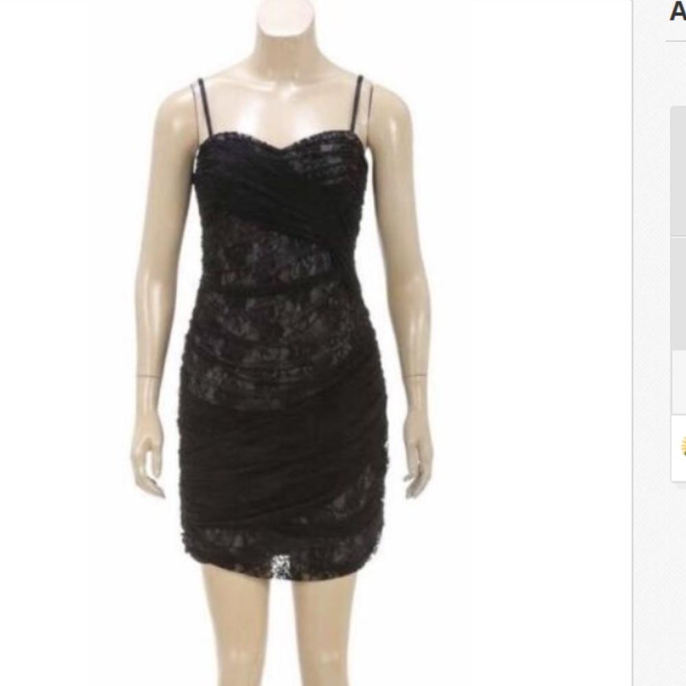 Andrew Marc York Lace Ruched Dress NWT